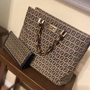 Fendi Zucca Canvas Vintage Tote
